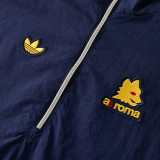 2026-27 Roma Royal blue Half Pull Windbreaker (半拉风衣)