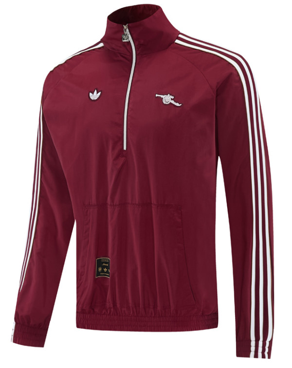 2026-27 ARS Brown Red Half Pull Windbreaker (半拉风衣)
