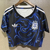 2026 World Cup Argentina Away Women Cheerleader Shirt (女啦啦短袖)