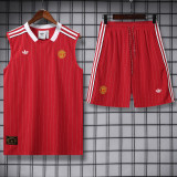 2025-26 Man Utd Red Tank top and shorts suit