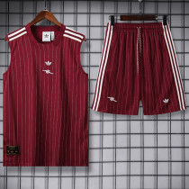 2025-26 ARS Brown Red Tank top and shorts suit