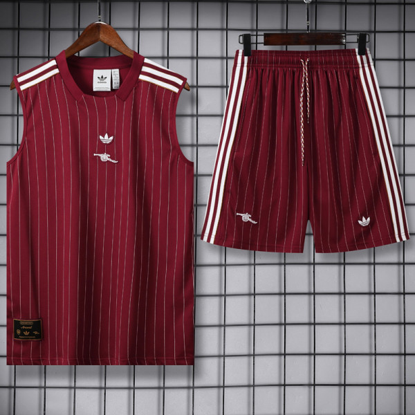 2025-26 ARS Brown Red Tank top and shorts suit