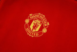 2025-26 Man Utd Red Hoodie Jacket Tracksuit #F642