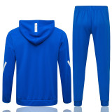 2025-26 RMA Lake Blue Hoodie Jacket Tracksuit #F636