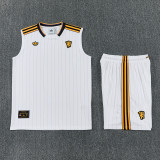 2025-26 Man Utd White Tank top and shorts suit