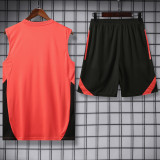 2025-26 Bayern Orange Tank top and shorts suit