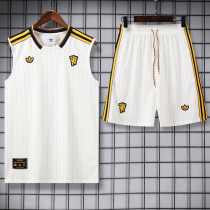 2025-26 Man Utd White Tank top and shorts suit