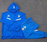2025-26 RMA Lake Blue Hoodie Jacket Tracksuit #F636