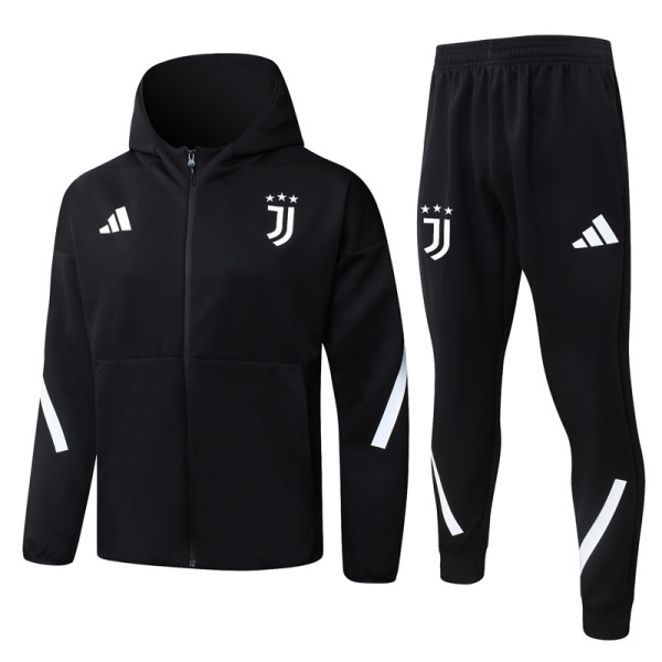2025-26 JUV Black Hoodie Jacket Tracksuit #F640
