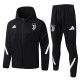 2025-26 JUV Black Hoodie Jacket Tracksuit #F640