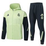 2025-26 RMA Light green Hoodie Jacket Tracksuit #F635