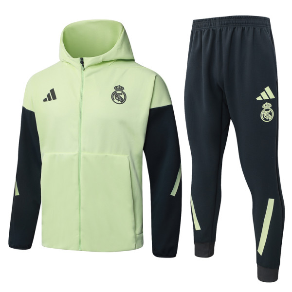 2025-26 RMA Light green Hoodie Jacket Tracksuit #F635