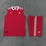 2025-26 Man Utd Red Tank top and shorts suit