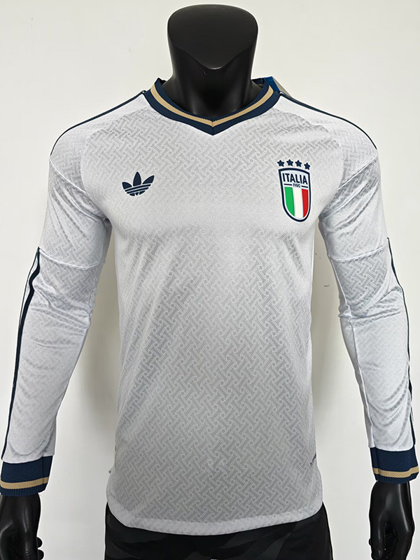 2026-27 Italy Away Long Sleeve Player Version Soccer Jersey (长袖球员)