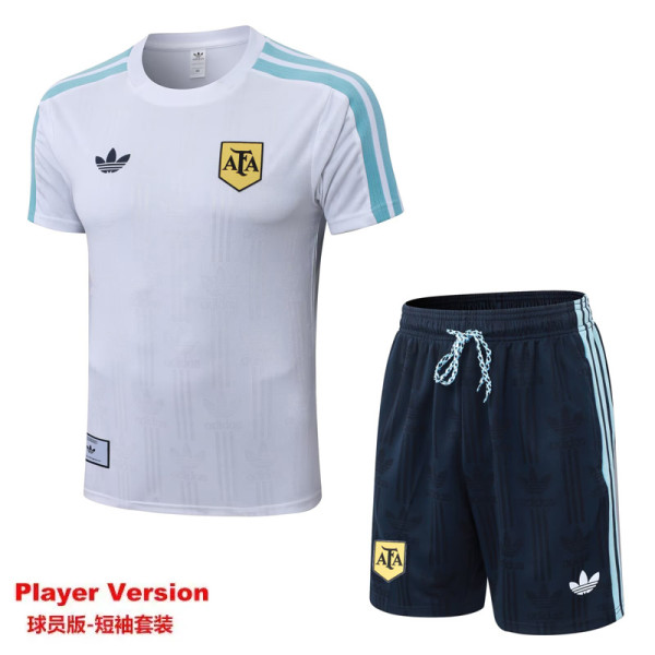 2026-27 Argentina White Player Version Training Short Suit (球员短套装)#D2604