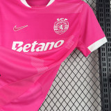 2025-26 Sporting Lisbon Pink Fans Soccer Jersey