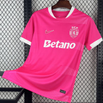 2025-26 Sporting Lisbon Pink Fans Soccer Jersey