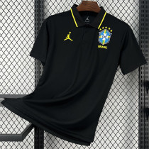 2026-27 Brazil Black Polo Short Sleeve (有领)