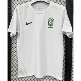 T291 Brazil White High Quality Casual T-Shirt