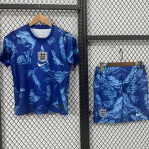 2026-27 England Blue Goalkeeper Kids Soccer Jersey
