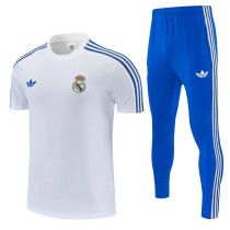 2026-27 RMA White Short shirts and Long trousers Suit (圆领)