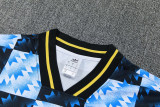 2026-27 Man Utd Blue Short shirts and Long trousers Suit (圆领)