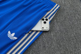 2026-27 RMA Fancy blue Short shirts and Long trousers Suit (圆领)