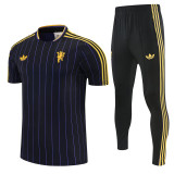 2026-27 Man Utd Black Short shirts and Long trousers Suit (圆领)