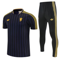 2026-27 Man Utd Black Short shirts and Long trousers Suit (圆领)