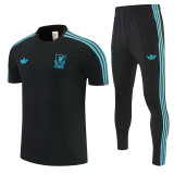 2026-27 LIV Black Short shirts and Long trousers Suit (圆领)