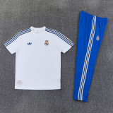 2026-27 RMA White Short shirts and Long trousers Suit (圆领)