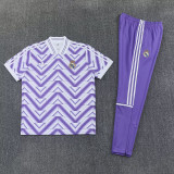 2026-27 RMA Purple Short shirts and Long trousers Suit (圆领)