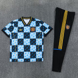 2026-27 Man Utd Blue Short shirts and Long trousers Suit (圆领)