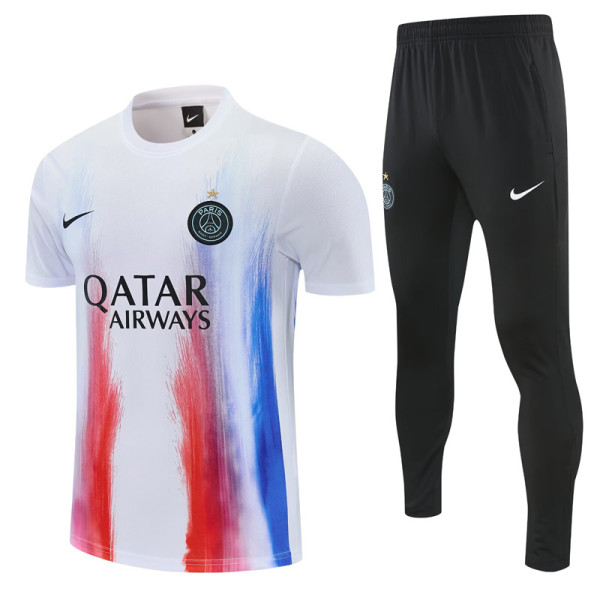 2026-27 PSG White Short shirts and Long trousers Suit (圆领)