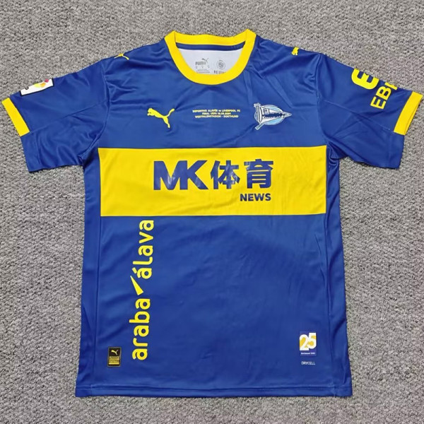 2025-26 Alaves Blue Special Edition Fans Soccer Jersey (复古章)