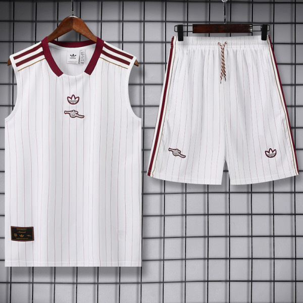2025-26 ARS White Tank top and shorts suit