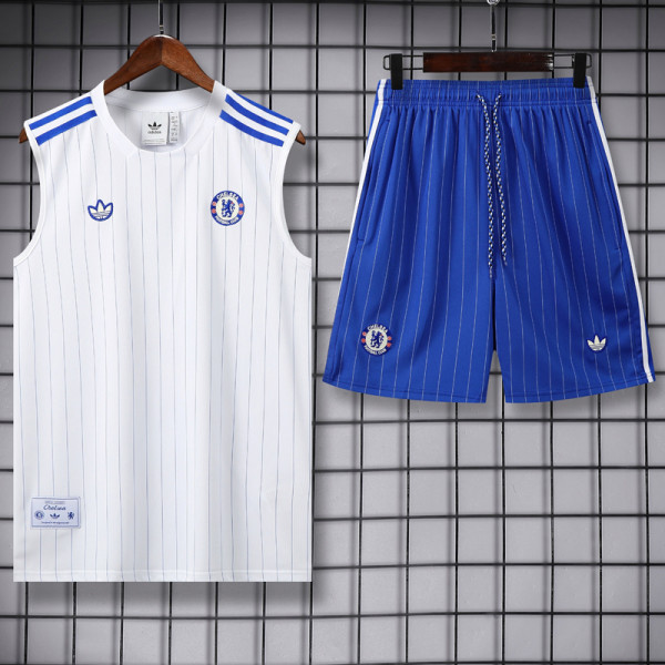 2025-26 CHE White Tank top and shorts suit