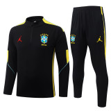 2026-27 Brazil Black Half Pull Tracksuit #B26035(半拉链)