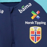 2025-26 Norway Royal blue Top Half Pull Tracksuit (半拉上衣)
