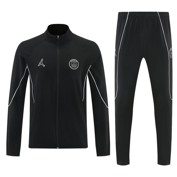 2026-27 PSG Jordan Black Windbreaker Suit (风衣套装)