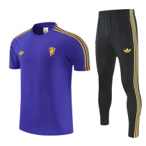 2026-27 Man Utd Purple Short shirts and Long trousers Suit (圆领)