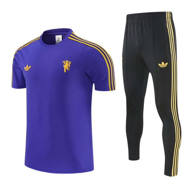 2026-27 Man Utd Purple Short shirts and Long trousers Suit (圆领)