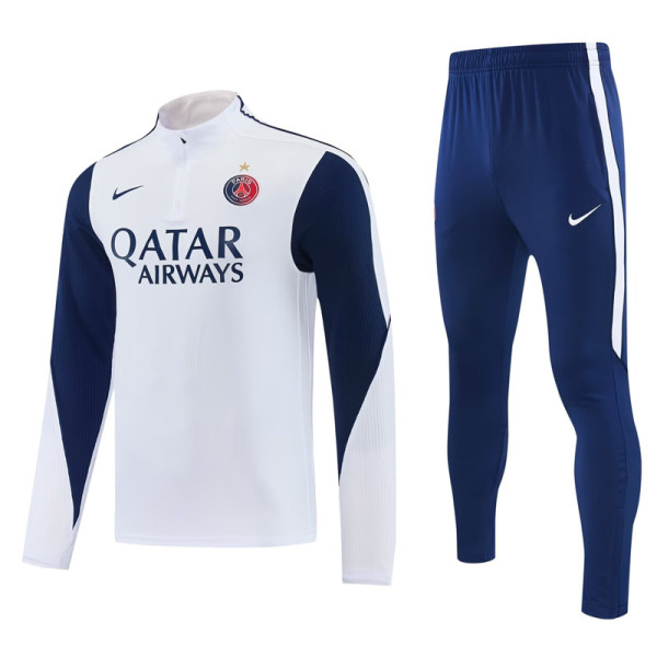 2026-27 PSG White Half Pull Tracksuit (半拉链)