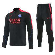 2026-27 PSG Black Half Pull Tracksuit (半拉链)