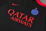 2026-27 PSG Black Half Pull Tracksuit (半拉链)