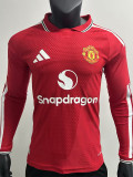 2026-27 Man Utd Home Long Sleeve Player Version Soccer Jersey (长袖球员)