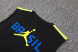 2026-27 Brazil Black Tank top and shorts suit #D26029