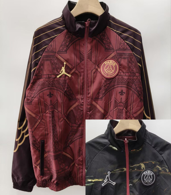 2026-27 PSG Jordan Red & Black Double Sided Windbreaker (双面风衣)
