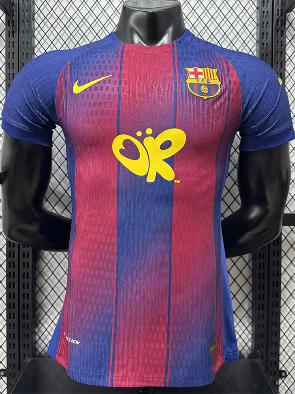 2025-26 BAR Home Print Personalized AD Player Version Soccer Jersey (前OR)