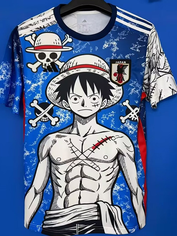 2026-27 Japan Special Edition Training shirts (蓝白刀疤路飞)